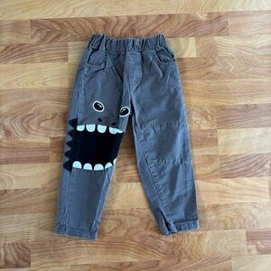 Kids Gray Monster Print Pants